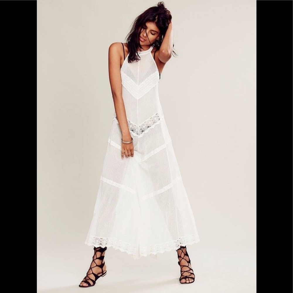Free People Between the Lines lace maxi sz S